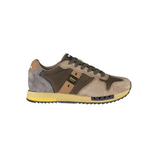 Green Leather Men Sneaker