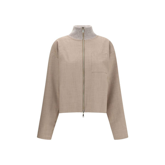 Beige Fleece Wool Coat