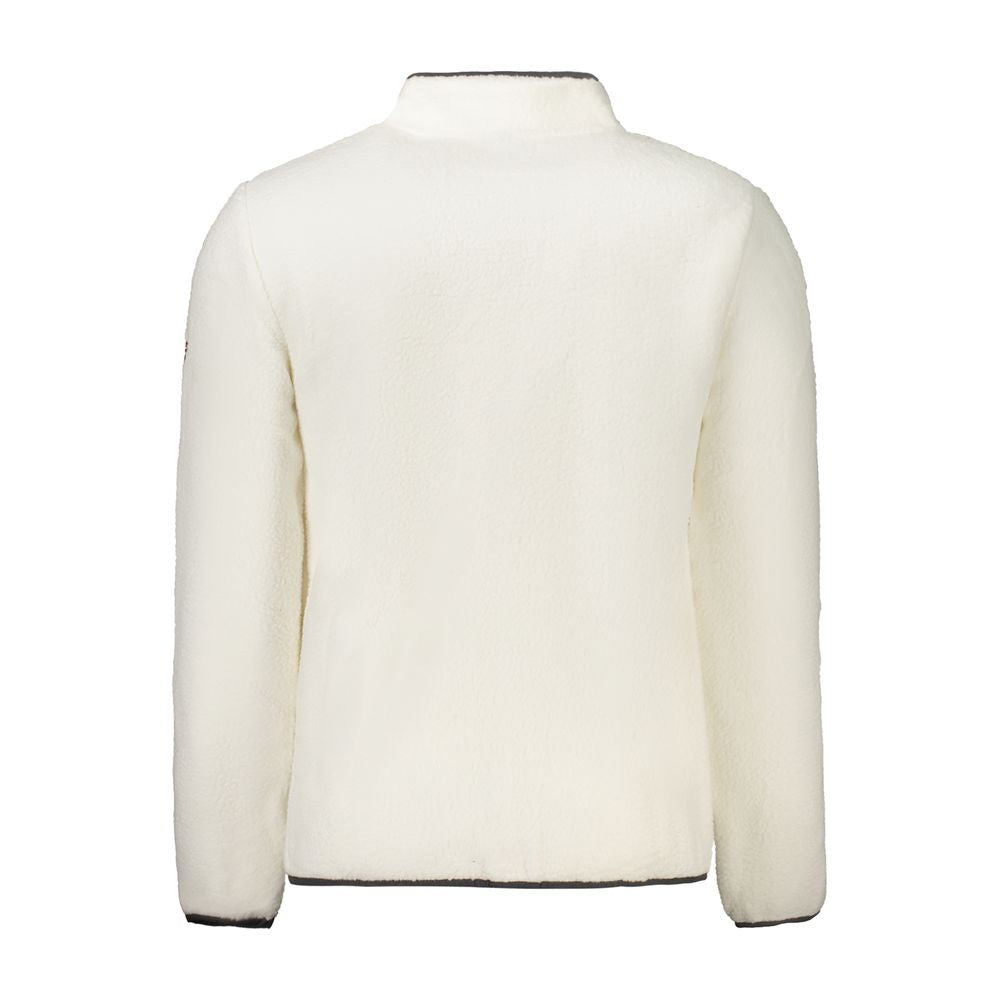 White Polyester Men Sweater