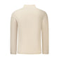 Beige Polyester Men Sweatshirt
