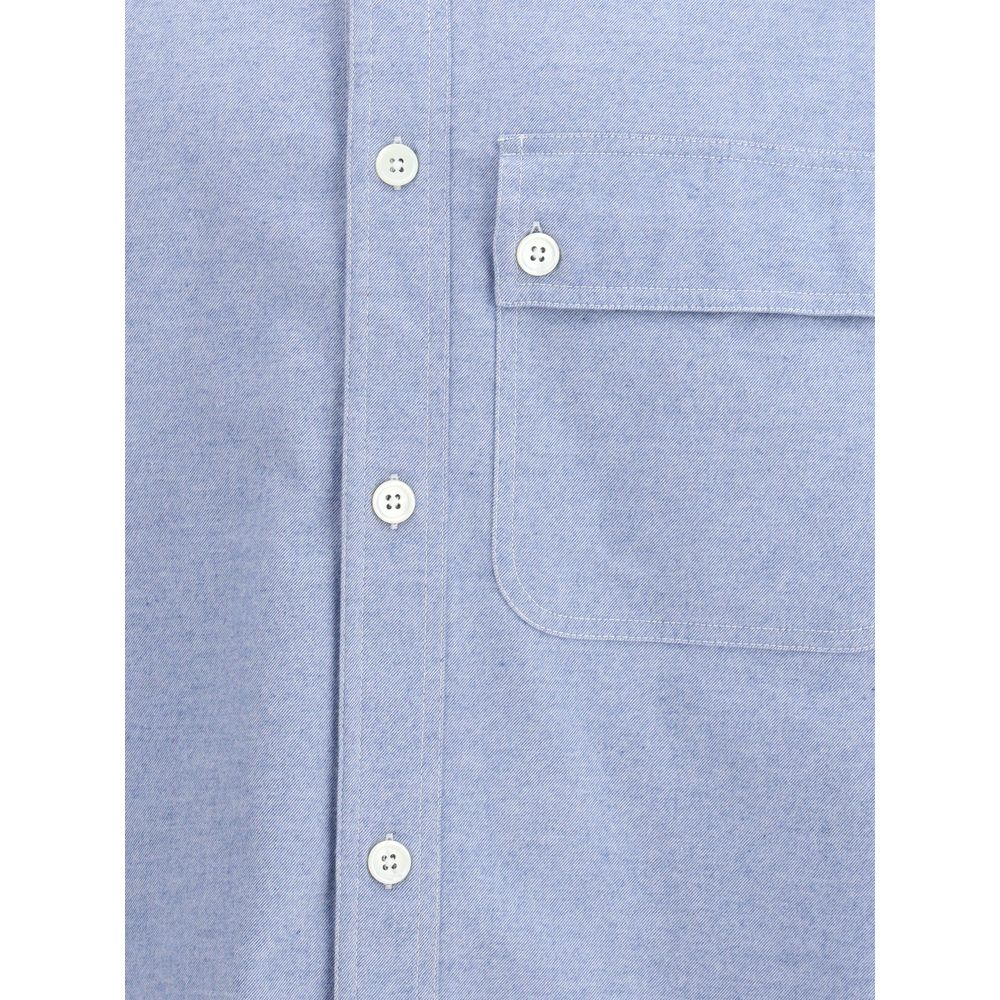 Blue Cotton Pattern Shirt