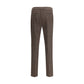 Brown Cotton Casual Pants