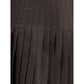 Brown Silk Midi Skirt