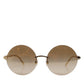 DG2228 Gold Plated Round Lenses Shades Eyewear Sunglasses