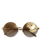 DG2228 Gold Plated Round Lenses Shades Eyewear Sunglasses