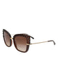 DG6131 Plissé Brown Butterfly Square Shades Sunglasses