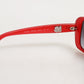 DG6093 Red Rectangular Grey Graduated Lenses Sunglasses