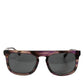DG4390F Havana Full Rim Acetate Round Lenses Sunglasses