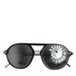 DG4343F Black Acetate Frame Pilot Shades Sunglasses