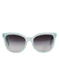 DG4190 Blue Lace Acetate Rectangle Shades Sunglasses