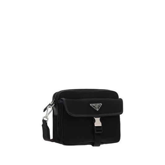 Black Polyamide Shoulder Bag