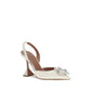 White Calf Leather Bos Taurus High Heel Pumps