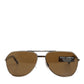 DG2106K Silver Frame Aviator Shades Eyewear Sunglasses
