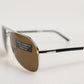 DG2106K Silver Frame Aviator Shades Eyewear Sunglasses