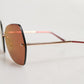 Lucia Gold Metal Cat Eye Red Lenses Sunglasses