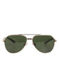 DG2125 Silver Frame Aviator Shades Eyewear Sunglasses