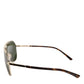 DG2125 Silver Frame Aviator Shades Eyewear Sunglasses