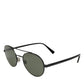 Matte Black Steel Frame Gray Lens Sunglasses