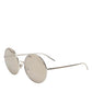 DG2215K Silver Metal Round Shades Eyewear Sunglasses