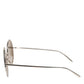 DG2215K Silver Metal Round Shades Eyewear Sunglasses