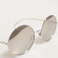 DG2215K Silver Metal Round Shades Eyewear Sunglasses