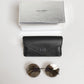 DG2215K Silver Metal Round Shades Eyewear Sunglasses
