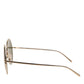 Gold Metal Round Shades Eyewear Sunglasses