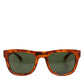 DG6089 Havana Full Rim Round Lenses Foldable Sunglasses