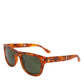 DG6089 Havana Full Rim Round Lenses Foldable Sunglasses