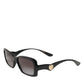 DG6152 Black Sacred HeartDevotion Square Frame Sunglasses