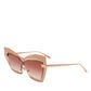 DG2224 Sand Rose Gold Cat Eye Irregular Frame Sunglasses