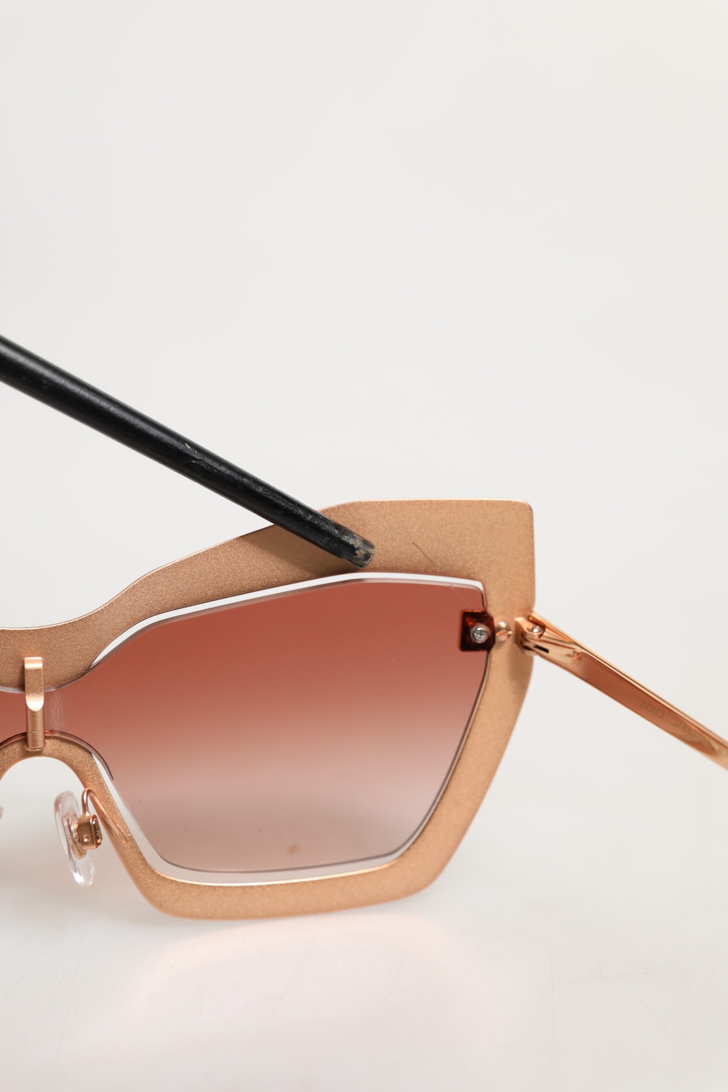 DG2224 Sand Rose Gold Cat Eye Irregular Frame Sunglasses