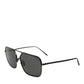 Black Metal Frame Square Lenses Shades Eyewear Sunglasses