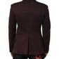 Maroon Cotton 2 Buttons Suit Jacket Blazer