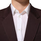 Maroon Cotton 2 Buttons Suit Jacket Blazer