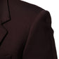 Maroon Cotton 2 Buttons Suit Jacket Blazer