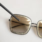 DG2225 Black Gold Lace Frame Brown Gradient Sunglasses