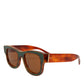 DG4391 Green Brown Acetate Square Frame Unisex Sunglasses