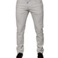 White Cotton Stretch Skinny Men Denim Jeans