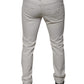White Cotton Stretch Skinny Men Denim Jeans
