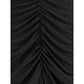 Black Acetate Casual Dress