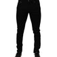 Black Cotton Stretch Slim Fit Men Denim Jeans