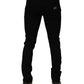 Black Cotton Stretch Slim Fit Men Denim Jeans