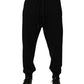 Black DG Logo Cotton Jogger Sweatpants Pants