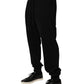 Black DG Logo Cotton Jogger Sweatpants Pants