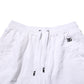 White Distressed Cotton Men Bermuda Shorts