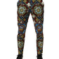 Multicolor Stained Glass Window Style Print Men Pants