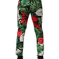 Multicolor Floral Print Cotton Tapered Pants