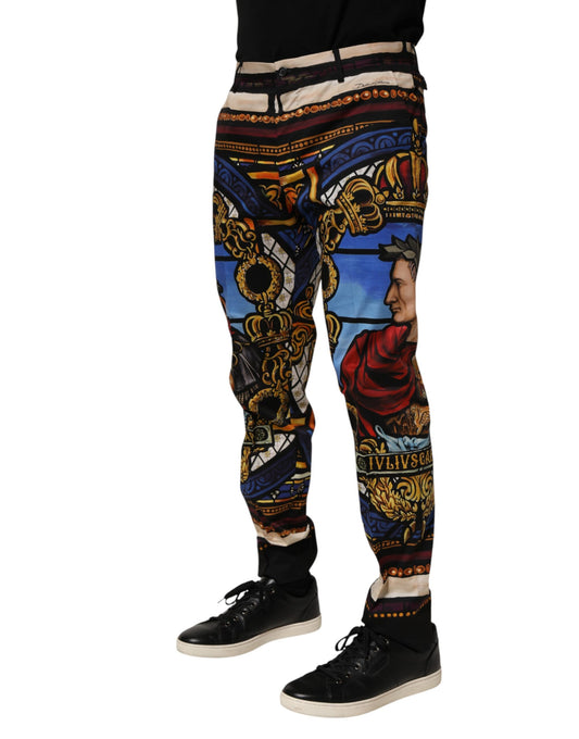 Multicolor Julias Ceasar Print Tapered Pants