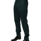 Green Cotton Formal Dress Men Trouser Pants